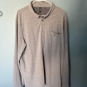 Vuori Men's Ace Casual Gray Button Down Shirt